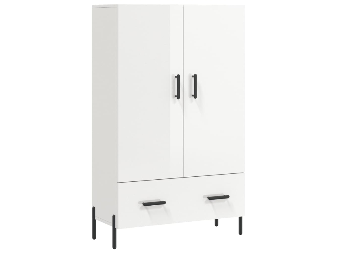 MAISON EXCLUSIVE Aparador Alto Derivados Madeira Branco Brilhante (69,5x31x115 cm)