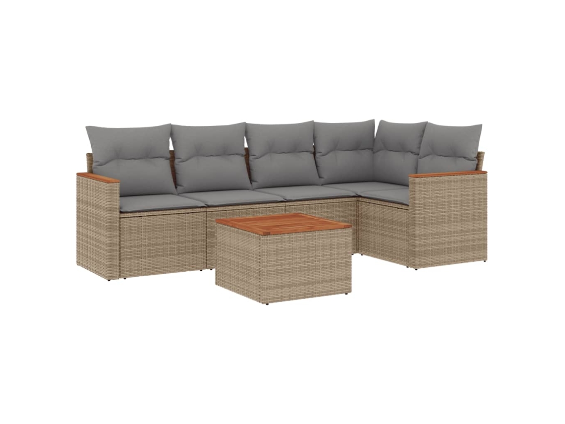 Garden Sofa Set, Garden Sofa Sets Vidaxl Bege Rattan / Vime (n/a)