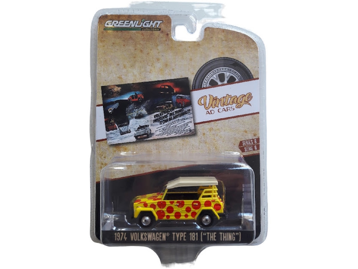 Carrinho GREENLIGHT 1974 Volkswagen Type 181 The King (Idade Mínima Recomendada: 3 anos - 1:64)