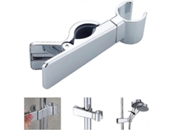 Lurelia Suporte Adesivo Para Chuveiro Silicone Cromado 18-25 Mm Rotação 45º Ajustável Universal Sem Furação Ref 074
