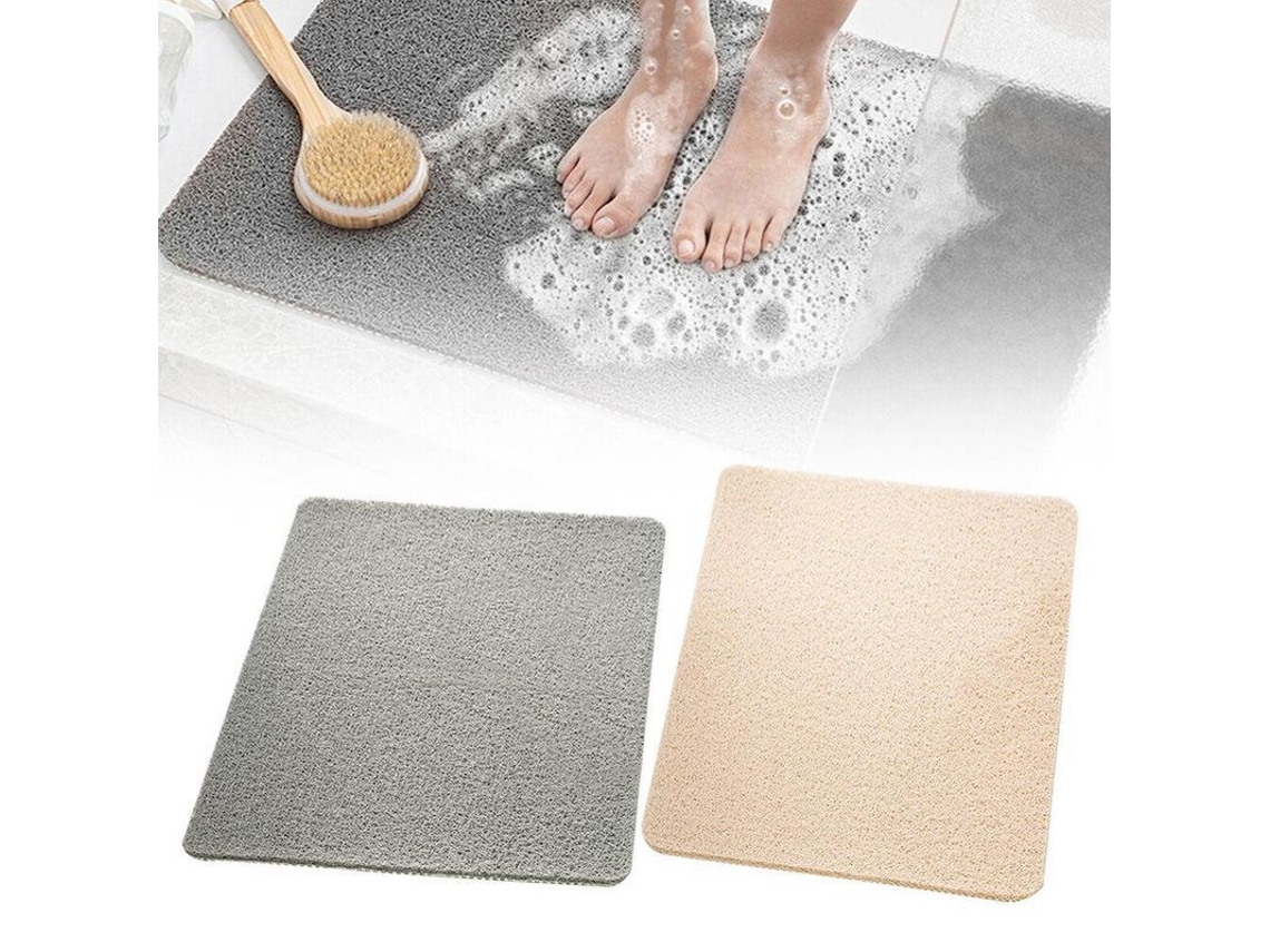 2026 tapete de Banho Antiderrapante Antimofo Impermeável Lavável À Máquina Pvc Cinza Bege 40x60cm Gris