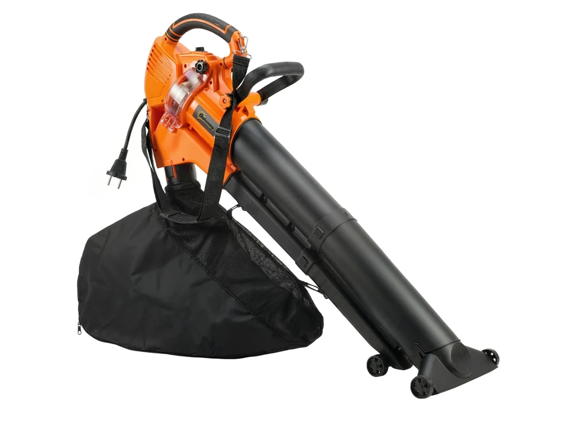 Aspirador soprador de folhas elétrico 3000w 3 em 1 saco coletor 40l verde BTFORUS