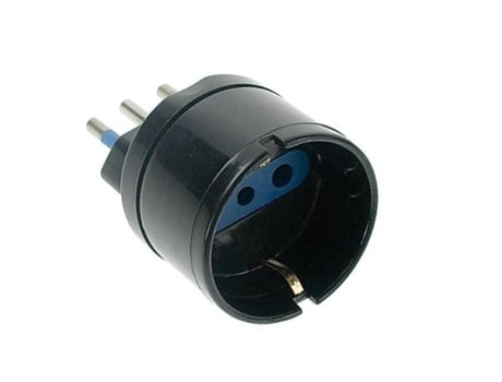 Adaptador de tomada elétrica RDL5913 Tipo L (IT) Preto REDLINE