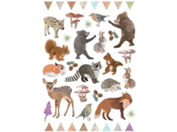 Floresta Animais Gommets De 1,5 A 7 Cm 80 Peças Megacrea Diy