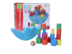 Mali blocos de Equilíbrio de Madeira Brinquedo Educativo Infantil Cute Lua para Crianças Acima de 3 Anos
