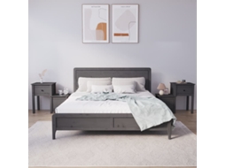 Vidaxl Mesas De Cabeceira 2 Pcs 79,5x38x65,5 Cm Pinho Maciço Cinza
