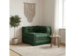 Vidaxl Unidade De Sofá Modular 70x70x54 Cm Tecido Verde