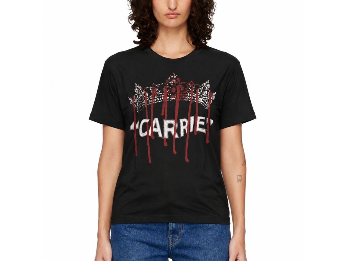 Rockinstone Carrie Queen Carrie Black Adult T-shirt Size:xxl