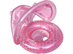Bote inflável infantil sereia para piscina, para treinamento de bebês de 6 a 48 meses, rosa SIURN