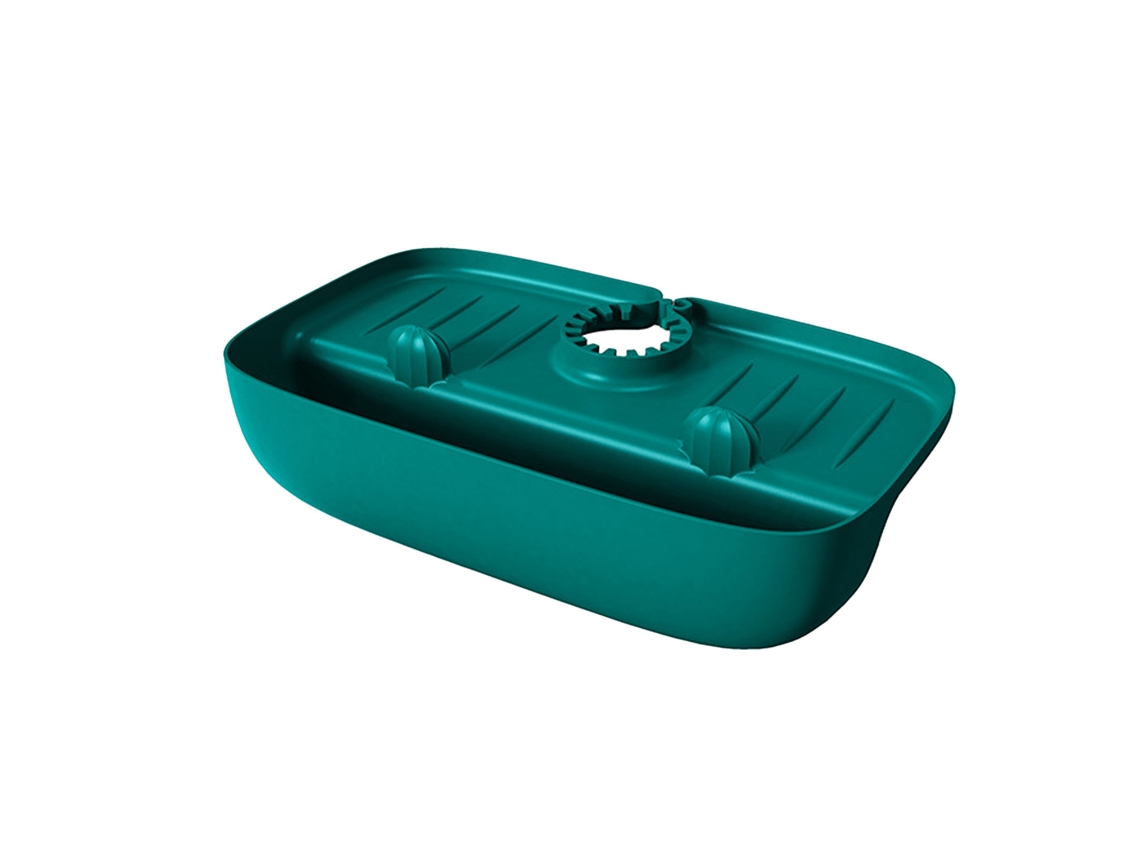 Tapete De Drenaje Para Grifo Antiderramas Com Rack De Armazenamento Para Sabão E Esponja Para Cozinha E Banheiro Cor Verde Escuro