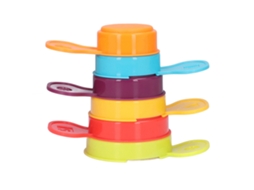Primerox 6pcs Xícaras de Empilhamento de Banho Girassol Coloridas Brinquedos Educativos para Bebês 6m+
