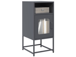 Vidaxl Mesa De Cabeceira 36x39x78 Cm Aço Laminado A Frio Antracite