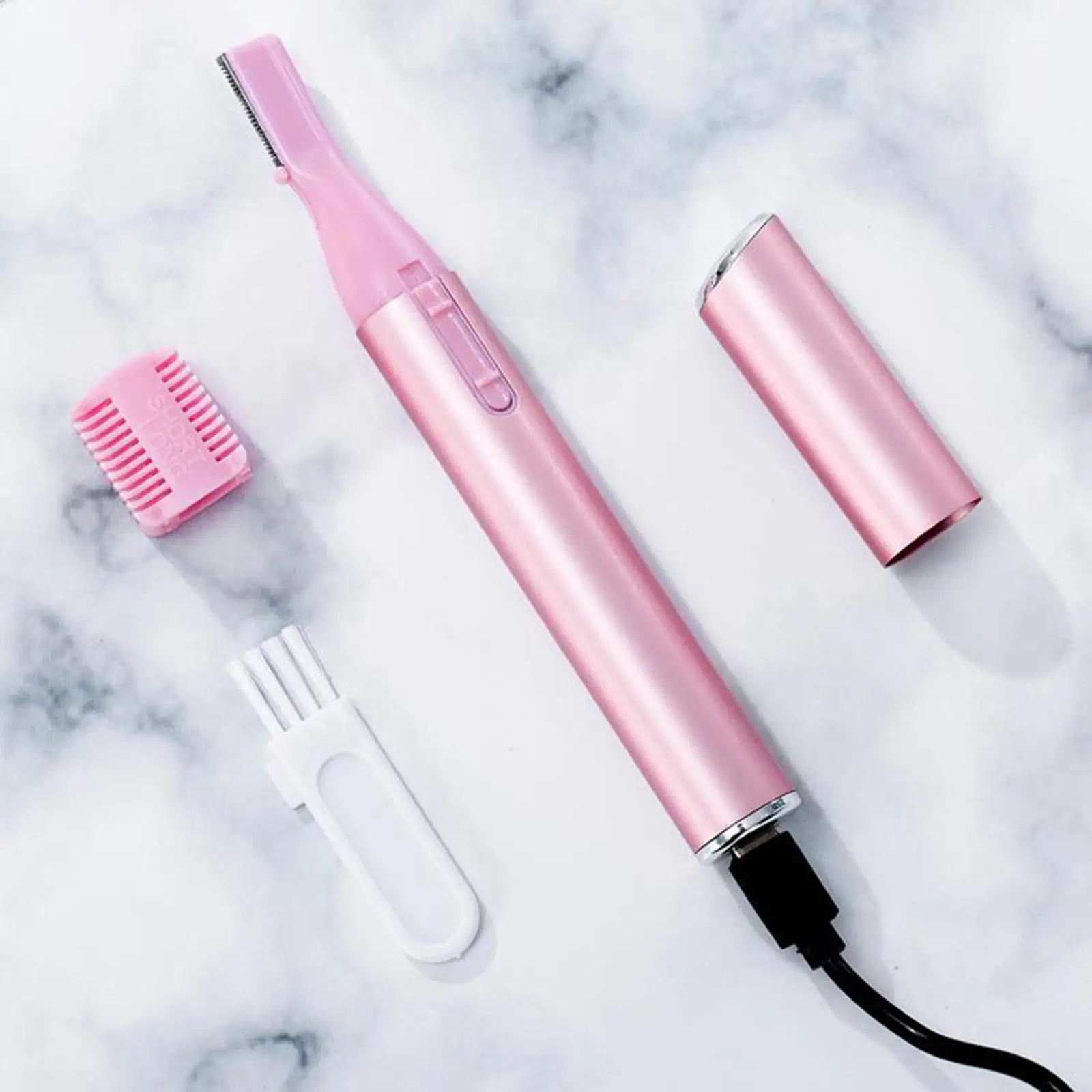 Aparador Elétrico Facial para Sobrancelhas Recarregável Via Usb AQUAFORGE