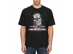 Rockinstone Terminator Glitch Black Adult T-shirt Size:m
