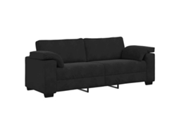 3-seater Sofa, 3-seater Sofas Vidaxl Preto Veludo (n/a)