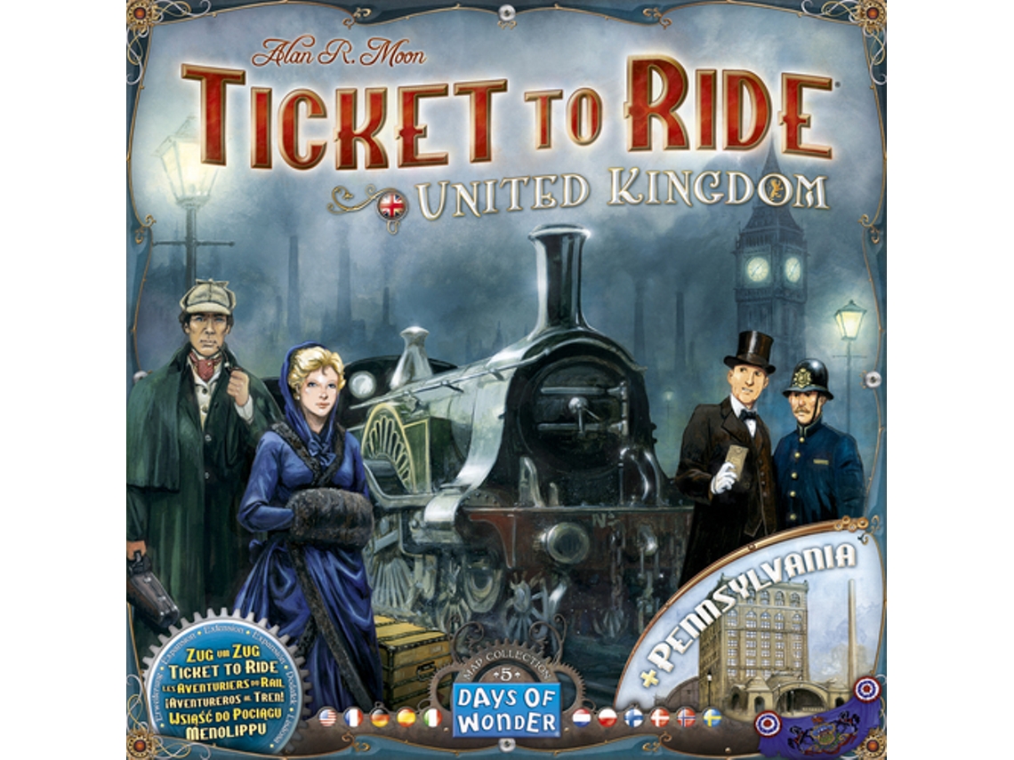 Jogo de Tabuleiro DIVERCENTRO Ticket To Ride - United Kingdom (Idade Mínima: 8 - Nível Dificuldade: Intermédio)