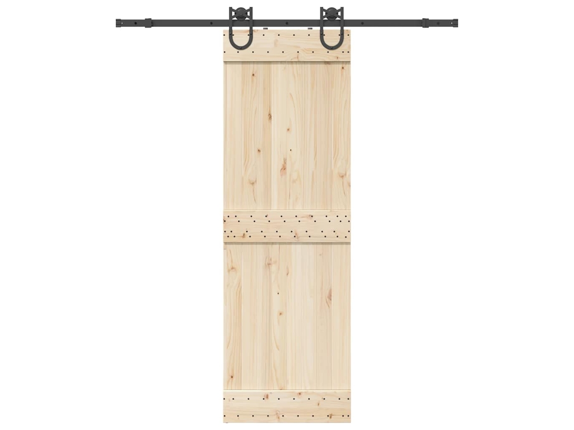 Vidaxl Kit De Ferragens Para Porta Deslizante 183 Cm Aço Preto