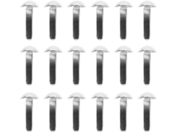 100 Tachinas redondas com revestimento de ferro para projetos de bricolagem, artesanato e fixação de papel.