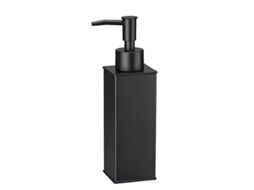 Dispensador de sabonete quadrado 2026, aço inoxidável 304, vertical, preto, para banheiro e cozinha.