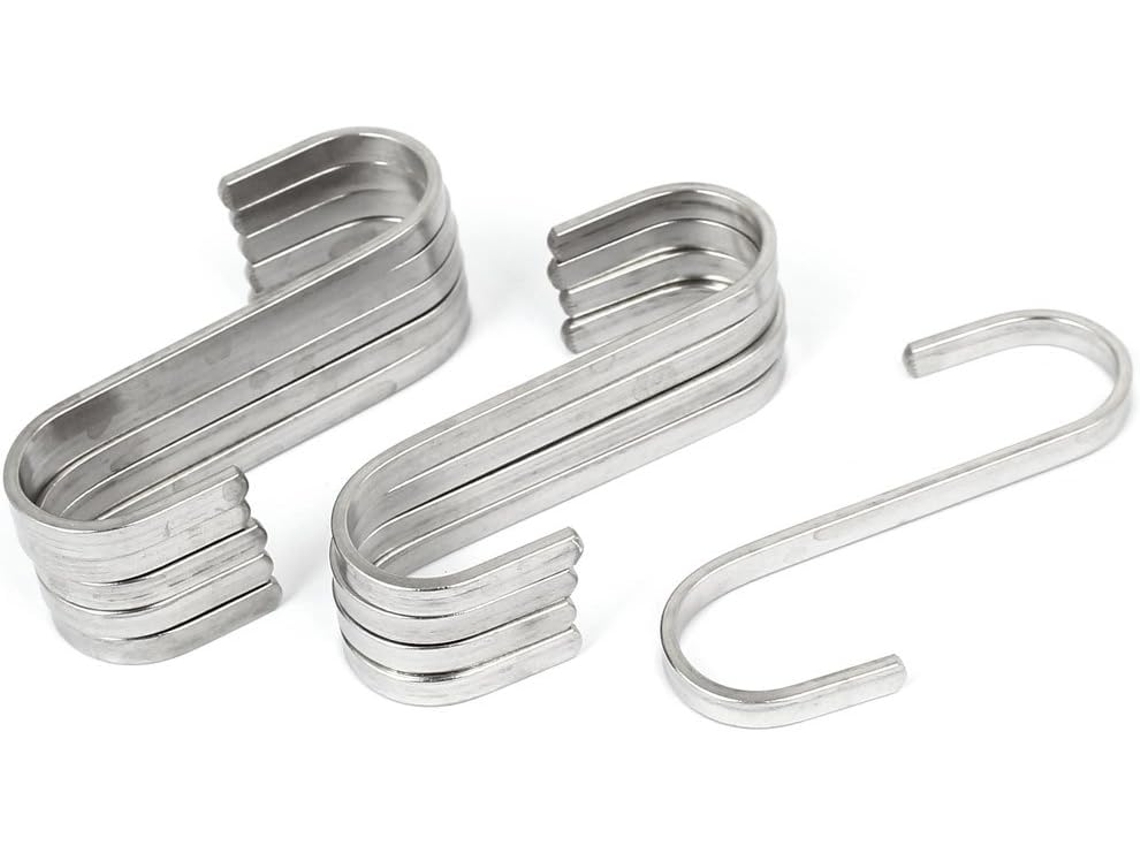 Conjunto de 4 ganchos para banheiro, 8 mm de espessura, aço inox