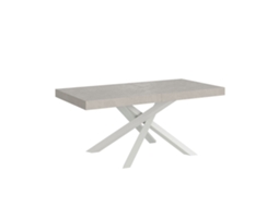 Mesa Extensível Volantis Cashmere 200/460x90 Cm Com Pés Brancos Itamoby