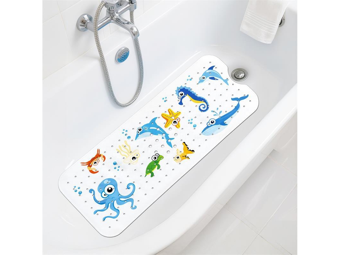 Tapete de Banho Antiderrapante Chuveiro Banheira para Bebês HENTEN HOME 100x40 Cm
