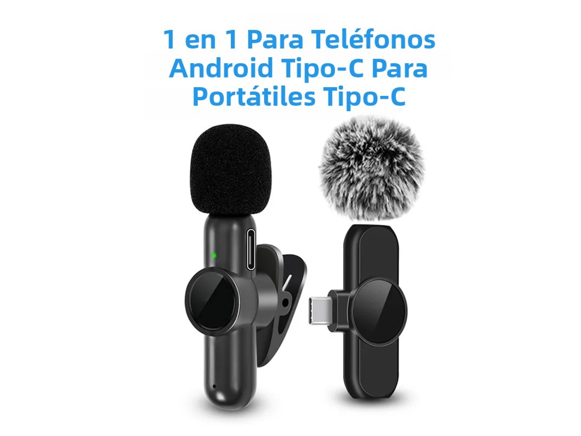 (porta Tipo C) Microfone De Lapela Sem Fio 2.4g, Com Cancelamento De Ruído, Compatível Com Vários Dispositivos.