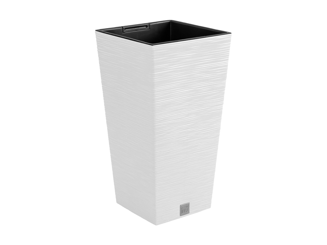 Vaso De Flores Branco Com Reservatório, 20 X 20 X 38 Cm, Capacidade De 5 L.