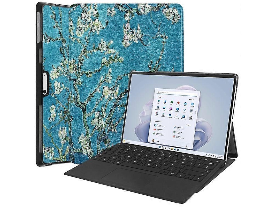 Capa Tipo Folio Para Tablet, Compatível Com Microsoft Surface Pro 10, Em Couro Pu Com Estampa E Suporte.