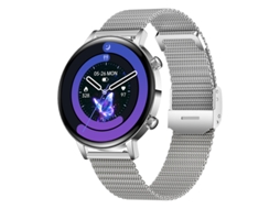 Smartwatch Feminino Mk96 Ecrã Amoled 1.32'' Chamadas E Música Ip68 (prata)