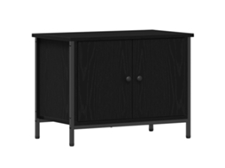 Conjunto 1 Gabinete Para Tv Vidaxl Preto Derivados De Madeira (60 X 35 X 45 Cm)