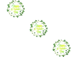Conjunto De 3 Adesivos Decorativos Para Janelas Em Formato De Trevo Para O Dia De São Patrício.