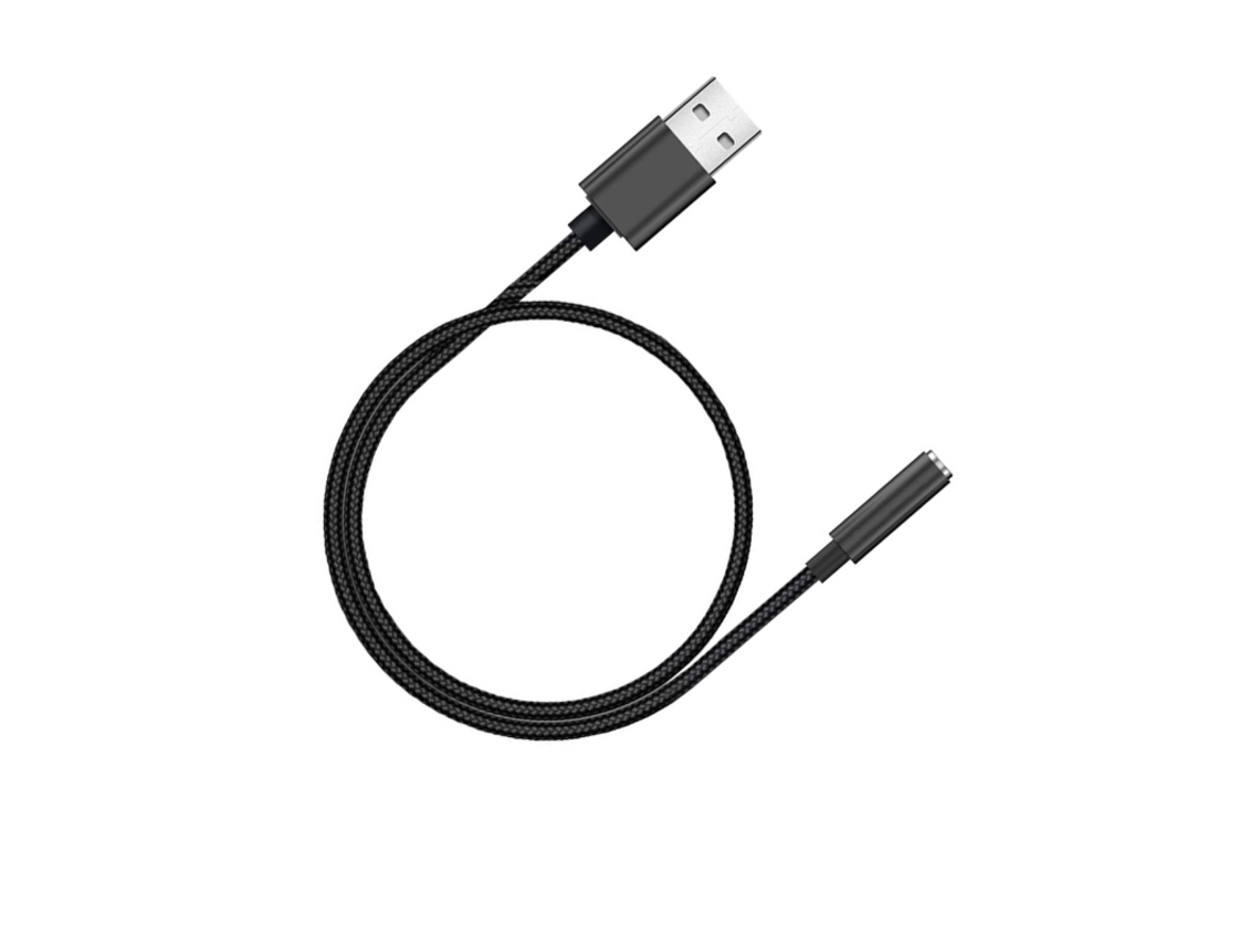 Cabo Adaptador De Áudio Compatível Com Bluetrum Ab136d 24bit/48khz Usb-c Para 3.5mm Placa De Som Externa Pacote Com 2