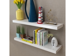 Prateleiras De Parede Para Livros/dvd Mdf Branco