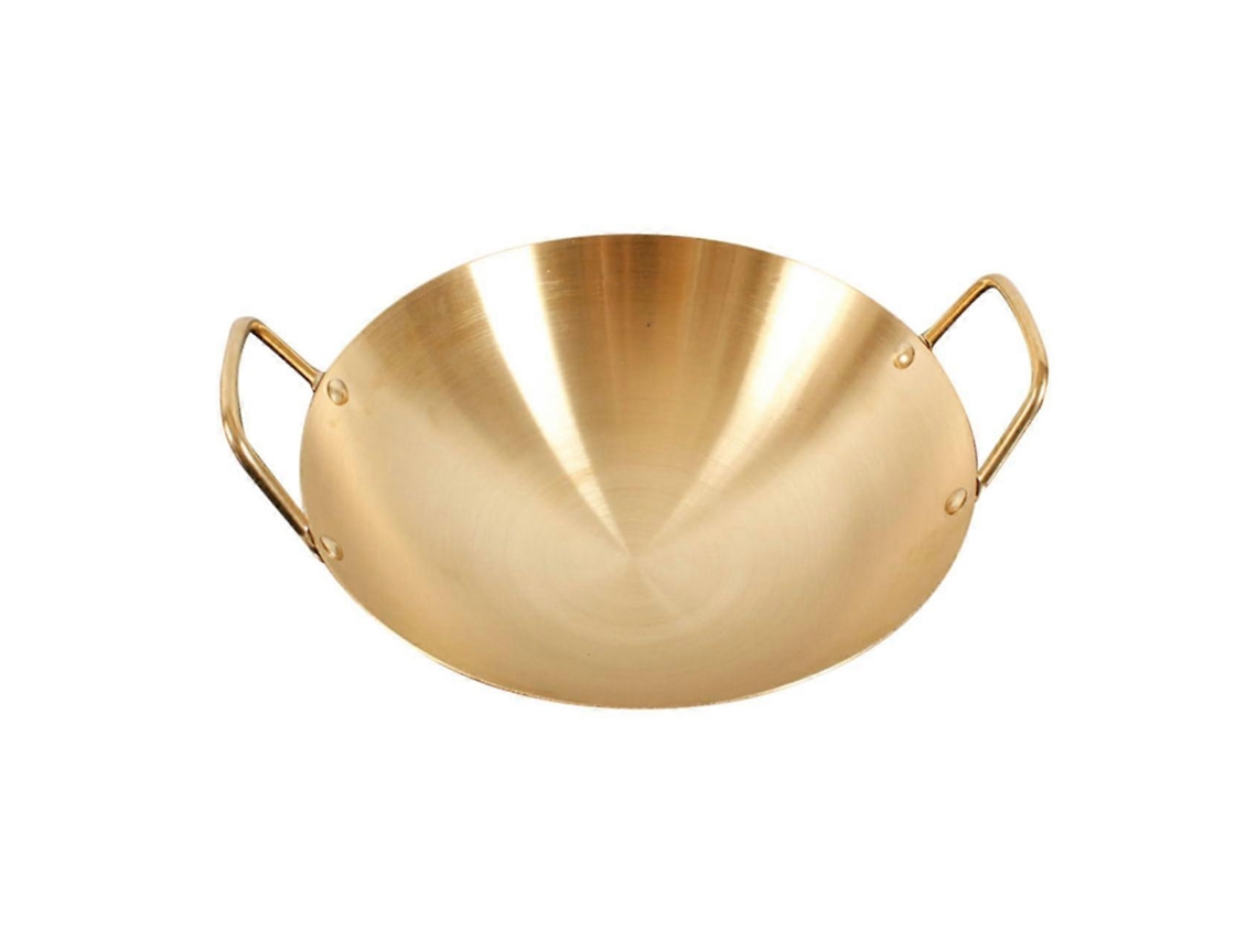 Panela De Aço Inoxidável Com Alças Duplas, Compacta E Antiaderente, Ideal Para Reaquecer Alimentos E Cozinhar Frutos Do Mar.
