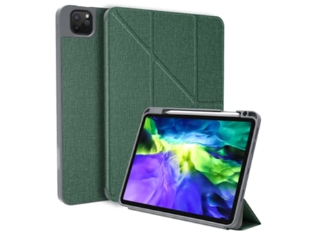 Capa Em Pu Despertar/dormir Automático Com Suporte E Suporte Para Caneta Verde Escuro Para O Seu Apple Ipad Pro 11 Pouces Mutural (2021/2020/2018)