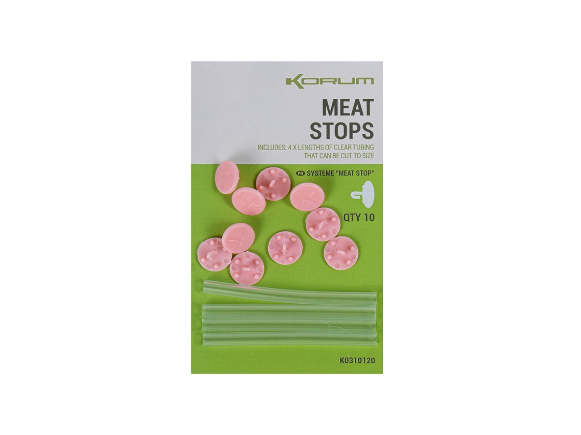 Pacote de 10 tampas de isca KORUM meat stops