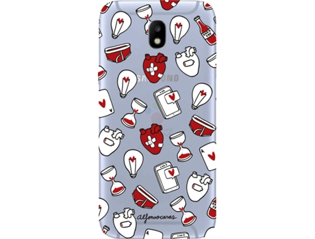 Capa Samsung Galaxy J5 2017 ALFONSO CASAS Coração Multicor