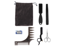 Kit De Barbear Para Homem Com Caneta, Pincel, Tesoura E Acessórios Completos