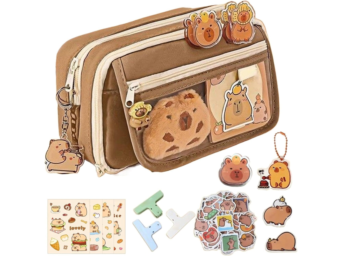 Lurelia Mochila Escolar Capivara, Bolsa Infantil Leve Para Livros E Material Diário
