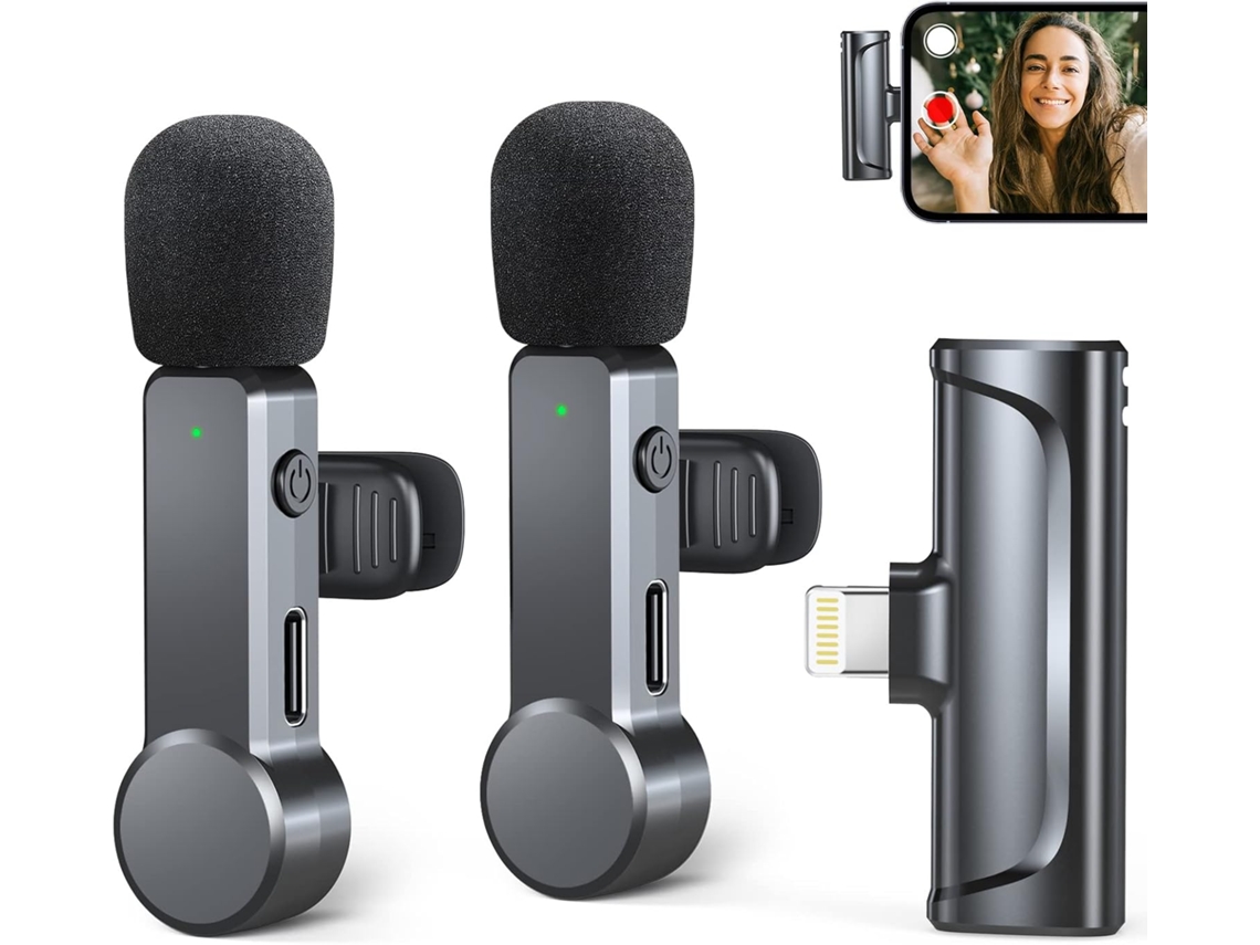 Microfone De Lapela Sem Fio Para Iphone/ Ipad/ Ios, Plug Play, 2p Aquaforge