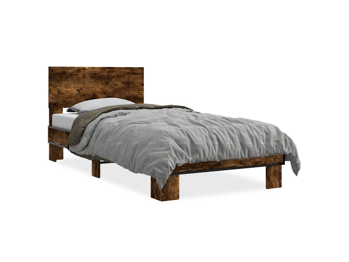 Bed Frame, Bed Frames Vidaxl Marrom Madeira Processada (90 X 200 Cm)