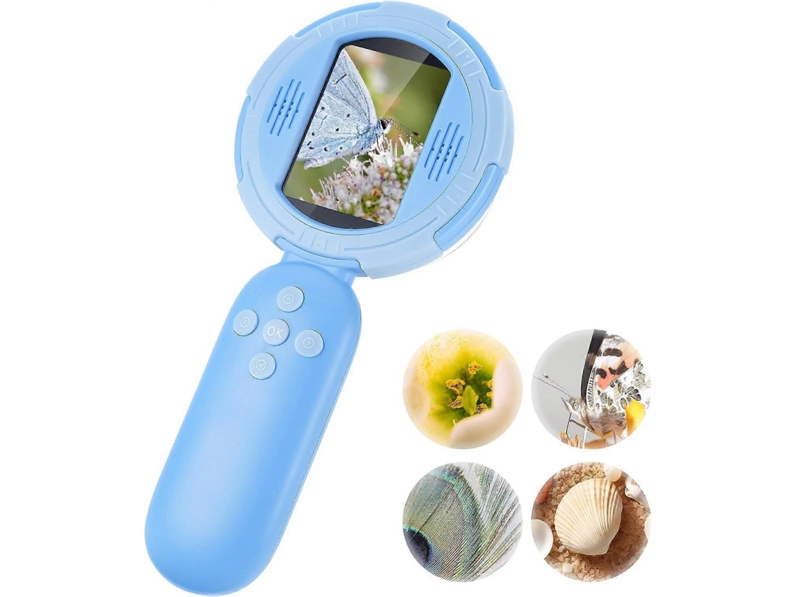 Microscópio Portátil Para Crianças, Mini Microscópio Digital Infantil Com 2 Polegadas.