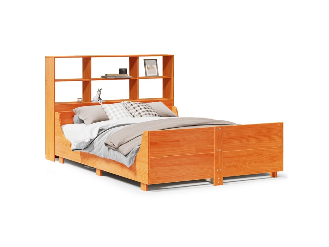 Cama com Estante Sem Colchão Madeira Maciça 160x200 cm MAISON EXCLUSIVE (0)