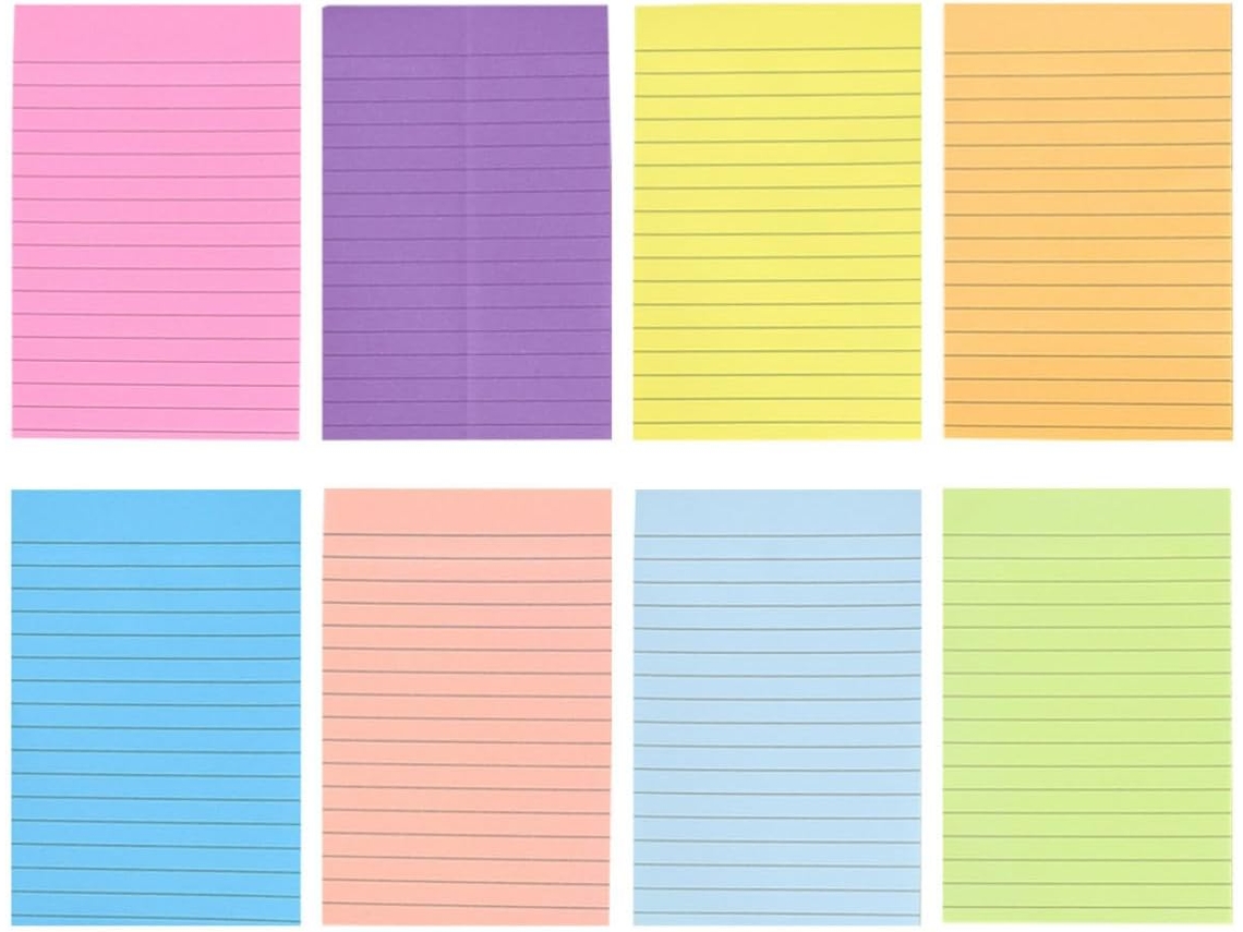 Autocolantes De Notas, Blocos De Adhésifs, Papel, Lignés, Déchirables, Sans Traces, Design