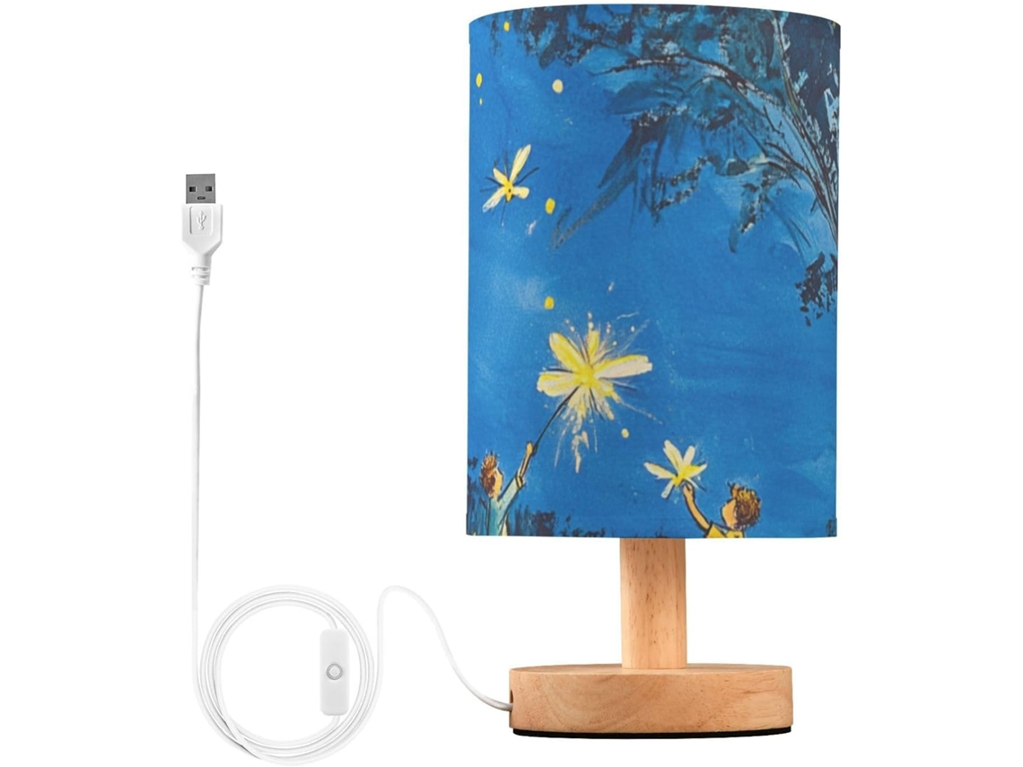 Abajur Small Safari Led Table, Azul Escuro, para Meninas