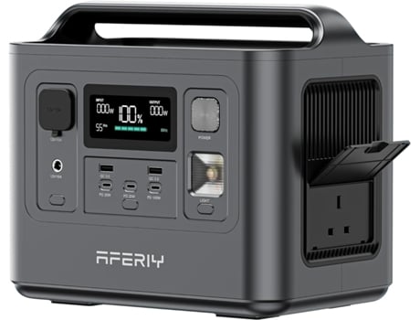 Estação De Energia Portátil 800w, 512wh Bateria Lifepo4, Carga Rápida Em 1h, Saída Ac 220v 240v, Função Ups, Mais De 3500 Ciclos, Gerador Solar Aferiy