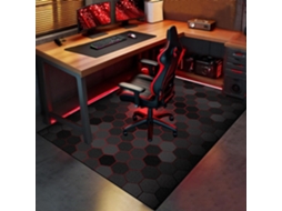 Tapete Cadeira Piso Escritório Protetor Antiderrapante 60 X 100 Cm Madeira Gamer, Escritório, Madeira,