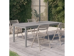 Vidaxl Mesa De Jardim 200x100x75 Cm Madeira De Acácia Maciça Cinzento