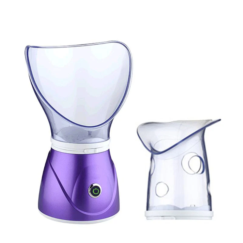 (roxo - Padrão Europeu) Vaporizador facial doméstico para cuidados diários com esfoliação, limpeza profunda e hidratação.